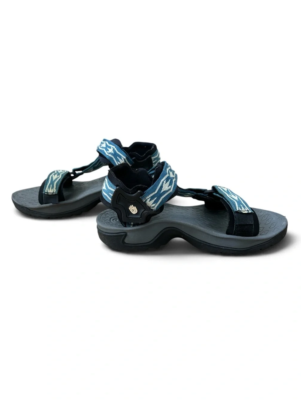 Teva Blue Geometric Adjustable Sport Hiking Sandals Women’s Size 9